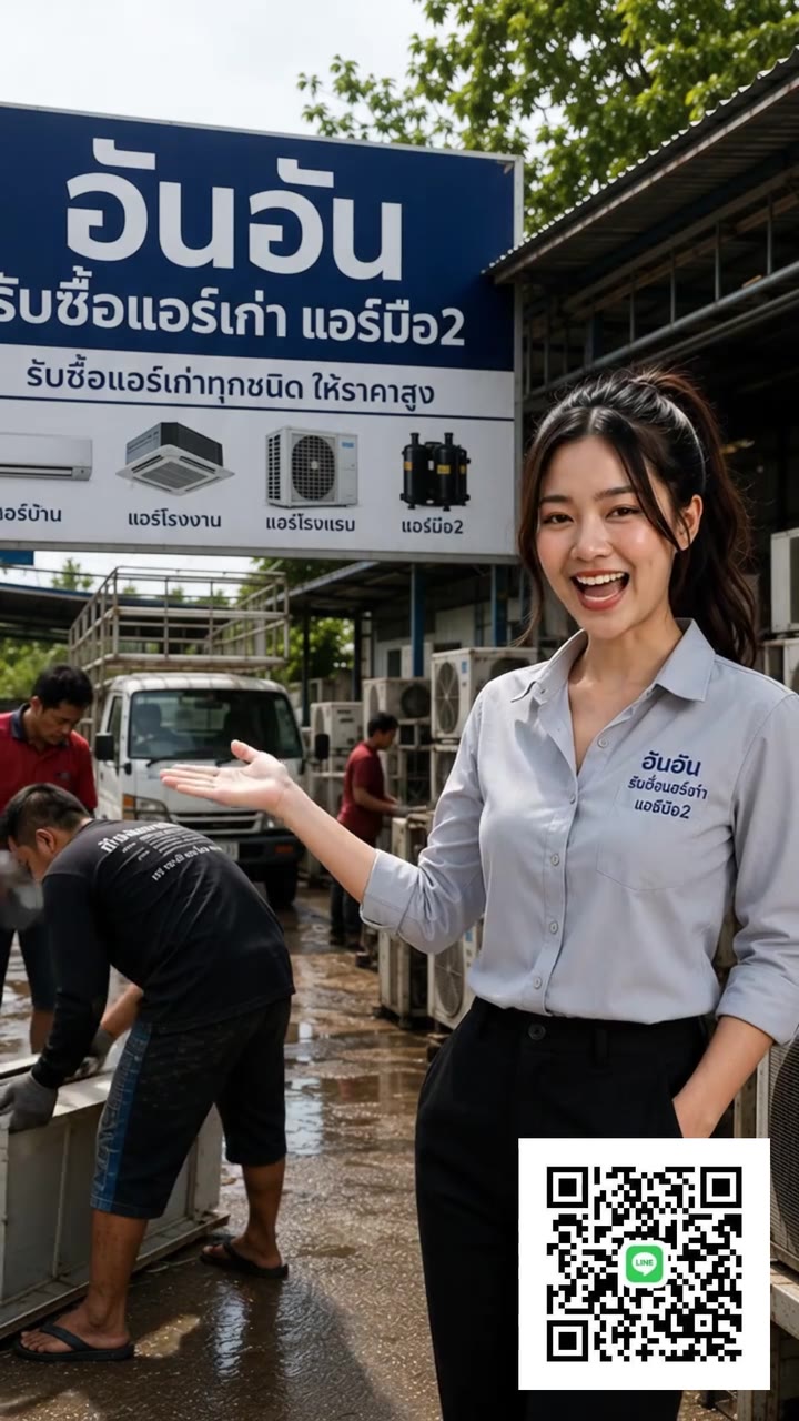 ภาพตัวอย่างคลิปโฆษณา AI ร้านอันอัน รับซื้อแอร์เก่า